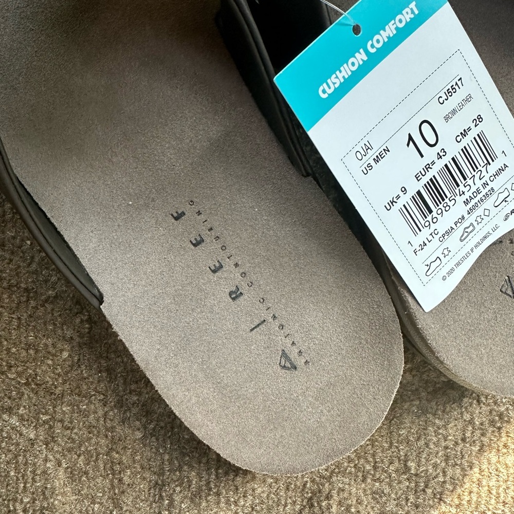 Men’s Sandals REEF OJAI THONGS - BROWN LEATHER Size 10 NWT Flip Flops - Picture 7 of 16